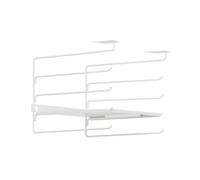 Avilia Colgador de tazas bajo mueble con estante y ganchos para platos - metal, blanco, 22,5 x 30 x 26 cm