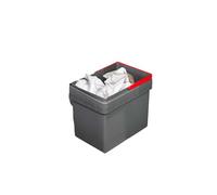 Avilia Cubo de basura extraíble para debajo del fregadero, 15 l, cubo de basura de interior con apertura y tapa automática, gris antracita, de plástico, 34,5 x 25 x 28,5 cm