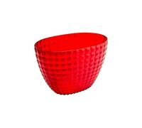 Avilia Cubo Enfriador Elegante para 2 Botellas de Burbujas o Vino Blanco - Diseño Ovalado con Borde sin Festoneado para Celebraciones inolvidables y cenas refinadas, Rojo, Nd