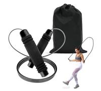 Avilia Cuerda de saltar profesional con asas antideslizantes y bolsa de transporte, ajustable y ligera para fitness, crossfit y entrenamiento cardiovascular intenso