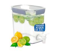Avilia - Dispensador de agua de 3,5 l con grifo antigoteo y tapa a presión, ideal para frigorífico, uso diario y picnic, fácil de llenar y limpiar, sin BPA, dispensador de agua versátil y seguro