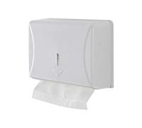 Avilia Dispensador de Toallas de Papel higiénico con Ventana de visualización, de ABS Blanco - 27,5 x 20,5 x 10 cm | Diseño Elegante y práctico, fácil instalación, Ideal para baños