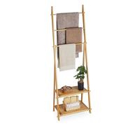 Avilia Estantes toalleros para baño con 3 estantes de bambú | Estante toallero de Suelo | Diseño Eco-Sostenible | Fácil instalación