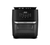 Avilia - Horno freidora de aire 12L con doble puerta de 6L, 10 programas preestablecidos incluyendo rejilla, escarcha y 3 cestas, potencia 2400 W, ideal para familias y cenas numerosas