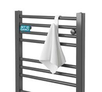 Avilia - Juego de 10 ganchos blancos para toallas, universales, de plástico resistente, fáciles de instalar en estantes y puertas sin orificios, para ahorrar espacio en casa, oficina, baño y cocina