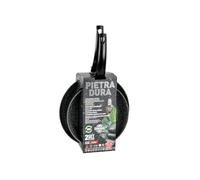 Avilia Juego de 2 sartenes antiadherentes con fondo de inducción - Sartenes antiadherentes para cocción sin aceite, de aluminio reciclado y revestimiento Dura-Tech y mango de baquelita, 24 y 28 cm