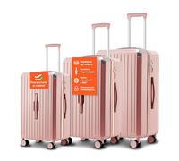 Avilia Juego de 3 Maletas, Rosa., Large, nd