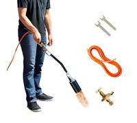 Avilia - Kit de soplete de gas profesional con encendido piezoeléctrico, regulador 0-4 bar, quemador de 60 mm, manguera de 10 m para trabajos intensivos en agricultura, construcción, industria, uso