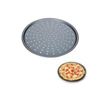 Avilia Molde para pizza perforado - Diámetro 32 cm de aluminio antiadherente, cocción crujiente y uniforme para hornos eléctricos, de gas y ventilados