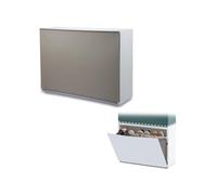 Avilia Mueble zapatero de entrada de polipropileno, color pardo - Zapatero modular para ahorrar espacio, montaje en pared, 17 x 51 x 39 cm