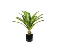 Avilia Planta de Dracaena de Polietileno de 60 cm con 19 Hojas - Decoración para Interiores realistas con diseño Moderno, Ideal para decoración de Interiores y decoración