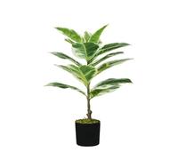 Avilia Planta de Ficus Elástica Artificial de Polietileno con 15 Hojas, 65 cm, Planta Artificial Decorativa de Interior, de diseño Realista, Ideal para decoración del hogar y el salón