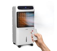 Avilia - Refrigerador evaporativo Trio Clima 4 en 1 frío/cálido 80-2000 W con humidificación, purificación de aire, depósito de 10 l, temporizador 12 h, mando a distancia y ruedas para casa y oficina