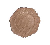 Avilia Salvamanteles de cerámica con efecto madera, diámetro 33 cm, elegante y refinado para una mesa acogedora y moderna, perfecto para ocasiones especiales y regalos de clase.