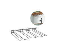 Avilia Sottoripiano porta copas de cocina - Estante porta copas escurridor colgante, de metal, 44 x 31 x 5 cm, negro