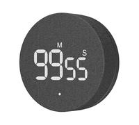 AVINIA Temporizador de Cocina Digital Magnético - Cronómetro 99 Min Regresivo/Progresivo, Recargable & Tejido | para Cocina, Oficina y Hogar Inteligente (Black)
