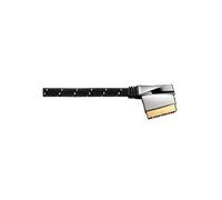 Avinity 107477 cable EUROCONECTOR 2 m SCART (21-pin) Negro, Plata - Cables EUROCONECTORES (2 m, SCART (21-pin), SCART (21-pin), Oro, Negro, Plata, Male connector/Male connector)