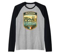 Aviñón Francia Vacaciones Familiares a Aviñón francés Camiseta Manga Raglan