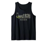 Aviñón Francia Viaje Souvenir Historic City Monumento Regalo Camiseta sin Mangas