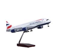 Avión A-380 Británico, Escala 1/160 50,5 Cm Modelo De Aerolínea Ligero Y con Ruedas Fundido A Presión De Resina Plástica Regalo Cumpleaños Recuerdos Colección