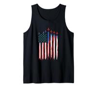 Avión bandera estadounidense arte patriótico EE. UU Camiseta sin Mangas