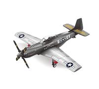 Avión Caza P-51 Mustang. Maqueta para Armar con Bloques de Construcción