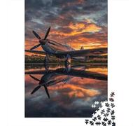 Avión Caza Vintage Rompecabezas De 1000 Piezas Escena Guerra aérea Sin Reflejos para Adultos Relajante Reuniones Familiares Ideal para Coleccionar 52x38cm/1000pcs