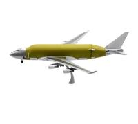 Avión Coleccionable De Aleación 1:200 para Boeing 'BareMetal' B747-400LCF Avión Fundido A Presión Jet Modelo N7478C con Soporte