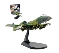 Avión Combate A-10 Thunderbolt II Warthog Escala 1/100, Modelo avión Metal Fundido presión preconstruido con Soporte exhibición, réplica Militar preensamblada for exhibición