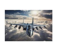 Avión combatiente rompecabezas de madera, descompresión rompecabezas, para adultos niños, 1000 piezas, juguetes de descompresión (75×50cm)