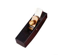 Avión compacto de madera de ébano de 8 x 2 x 2,2 cm con cortador de acero pulido fino, resistente y herramienta de alisado de fondo plano para tareas de carpintería, lijado, biselado y logro (fondo