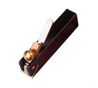 Avión compacto de madera de ébano de 8 x 2 x 2,2 cm con cortador de acero pulido fino, resistente y herramienta de alisado de fondo plano para tareas de carpintería, lijado, biselado y logro (alambre