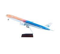 Avión de Aleación en Miniatura 1:158 para Modelo De Avión Boeing B777-300 KLM De 47 Cm con Ruedas Y Luces LED