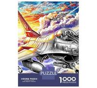Avión de Ataque Rompecabezas Avión en nébula 3 Capas Cartón 1000 PC, Imposible Duro, Entrenamiento Lógico, Alivio Estrés, Regalo Coleccionista Familiar 52x38cm/1000pcs