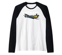 Avión de combate alemán I German Warbird I Luftwaffe WW2 Camiseta Manga Raglan