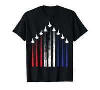 Avión de Combate de Estados Unidos, Bandera Americana roja, Blanca y Azul Camiseta