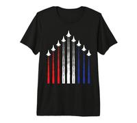 Avión de Combate de Estados Unidos, Bandera Americana roja, Blanca y Azul Camiseta Premium