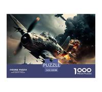 Avión de Combate Segunda Guerra 1000 Piezas Puzzle de Papel para Adultos Explosión Aérea Juego de Puzzle 1000 Piezas Relajante Hogar 52x38cm/1000pcs