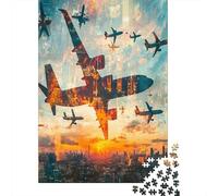 Avión de comMurciélagoe Rompecabezas Imposible,desafío para Adultos Juego EduGatoivo 1000 Piezas Obra De Arte De Juego De para Adultos Y Niños A Partir De 12 Años 1000pcs (75x50cm)