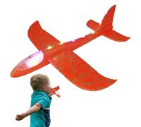 Avión de espuma - Avión de juguete luminoso para niños | Planeador de 48 cm fácil de pilotar para niños | Juego al aire libre perfecto para fiestas de cumpleaños | Divertido modelo de avión lanzado