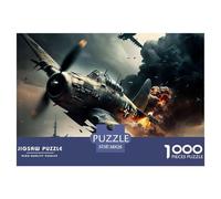 Avión de Guerra Puzzle de 1000 Piezas Papel para Adultos Batalla aérea Puzzle para Toda la Familia Relajación Regalo 38x26cm/1000pcs