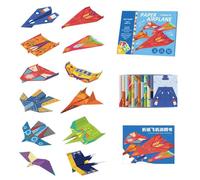 Avión de papel para niños - Kit creativo de avión de papel - Fomenta las habilidades de resolución de problemas de los niños, estimula la inventiva, versátil avión de papel, manualidades de avión