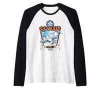 Avión de Transporte Militar Estadounidense C-5 Galaxy Camiseta Manga Raglan