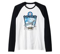 Avión estratégico Militar Estadounidense B1 Lancer Camiseta Manga Raglan