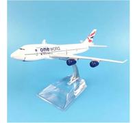 Avión exhibición Escala 1:400 16 cm para el Boeing 747 británico One World Metal Fundido presión Adorno para Mesa conferencias Ideal para Regalar