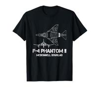 Avión Mcdonnell Douglas F-4 Phantom II Blueprint Camiseta