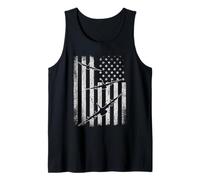 Avión militar C-130 Hércules, bandera estadounidense Camiseta sin Mangas