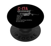 Avión militar estadounidense C17A de transporte pesado PopSockets PopGrip Adhesivo