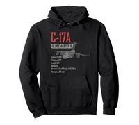 Avión militar estadounidense C17A de transporte pesado Sudadera con Capucha