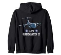 Avión Militar Estadounidense C17A de Transporte Pesado Sudadera con Capucha
